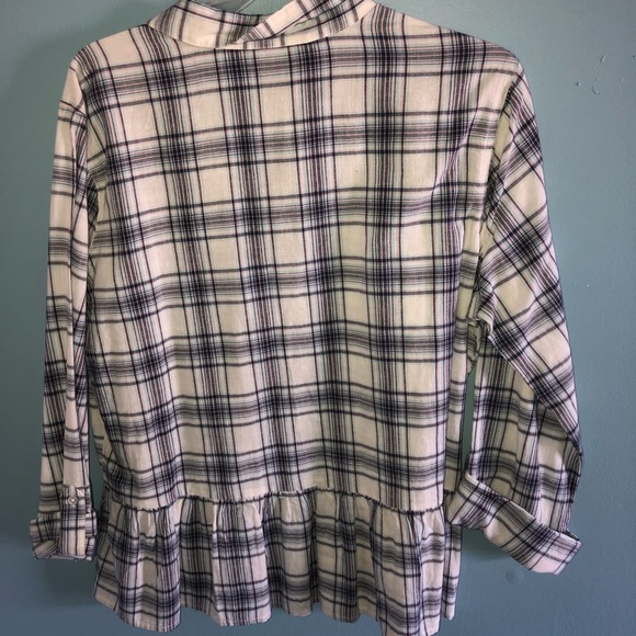 Peplum Flannel Top - Picture 3 of 3